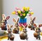6 PCS Easter Bunny Decorations Indoor, Easter Bunny Wooden Signs, Table Centerpieces Easter Rabbit with Basket Egg